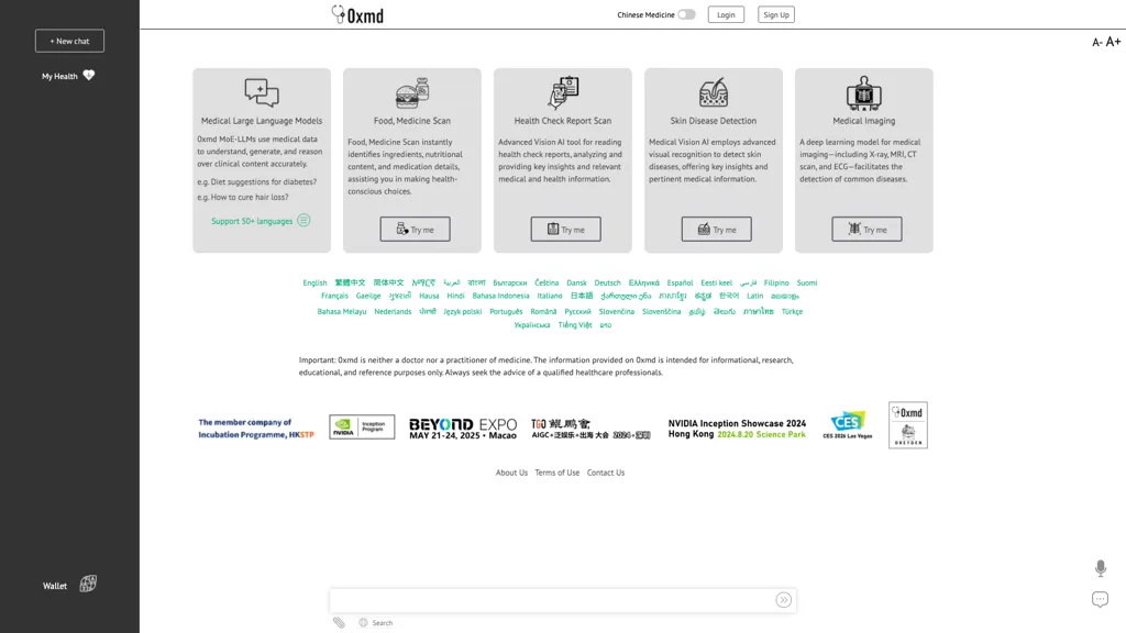 0xmd.com AI tool screenshot