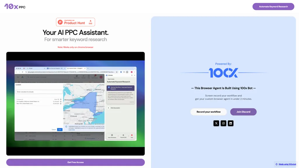 10X PPC AI tool screenshot