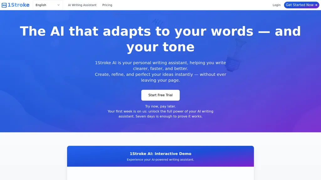 1Stroke AI tool screenshot