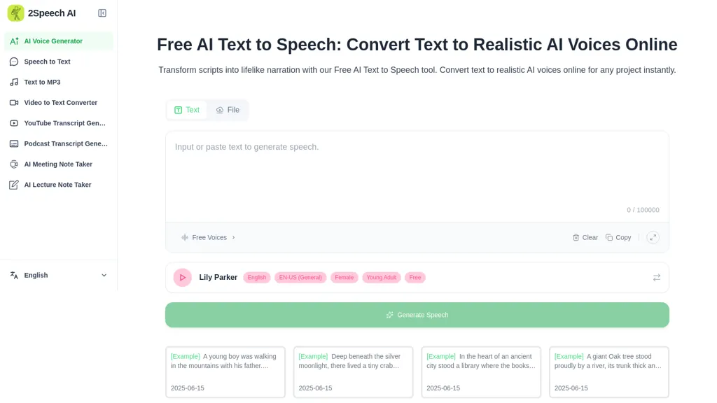 2Speech AI screenshot