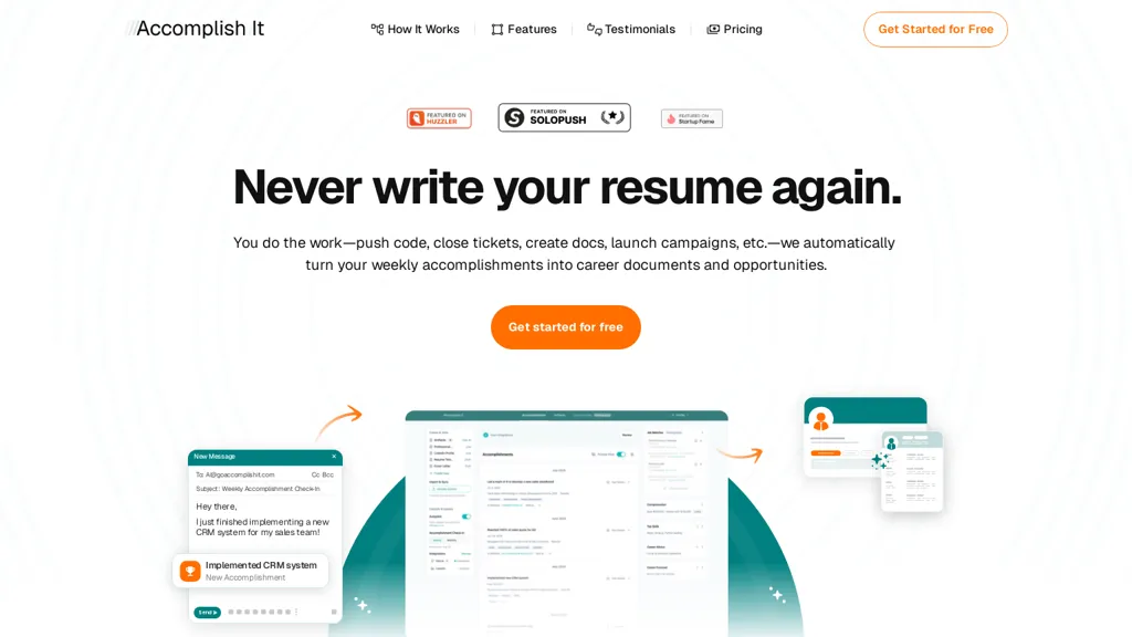 Accomplish It AI tool screenshot