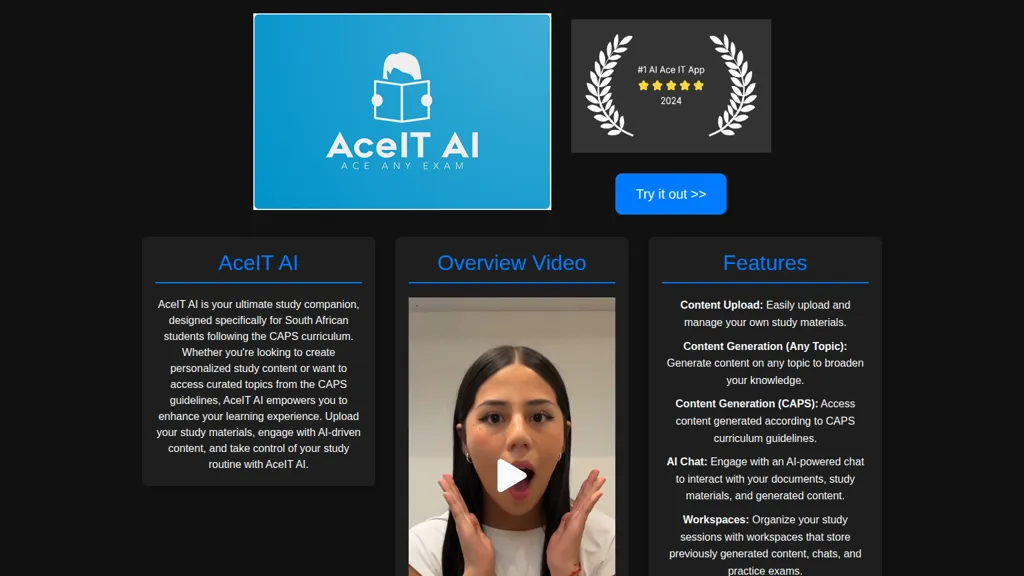 AceIT AI AI tool screenshot