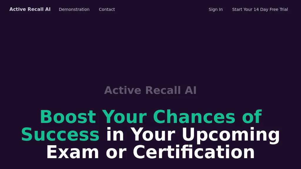 Active Recall website