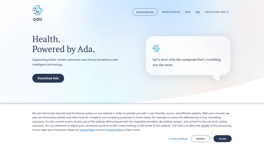 Ada Health website