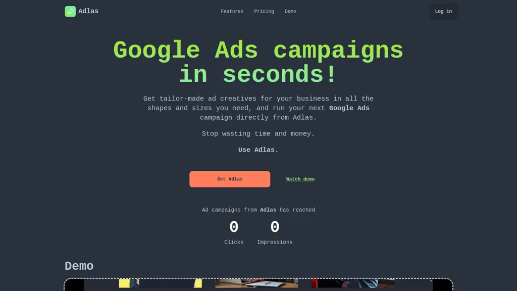 Adlas.io website