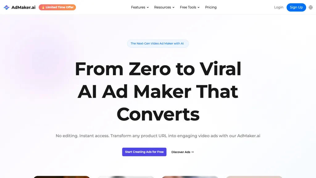 AI AD Maker website