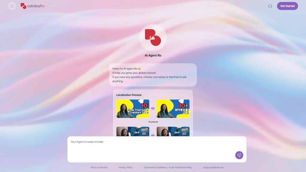 adobaRo AI tool screenshot