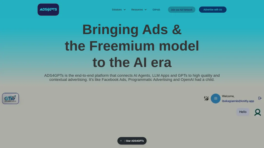 ADS4GPTs website