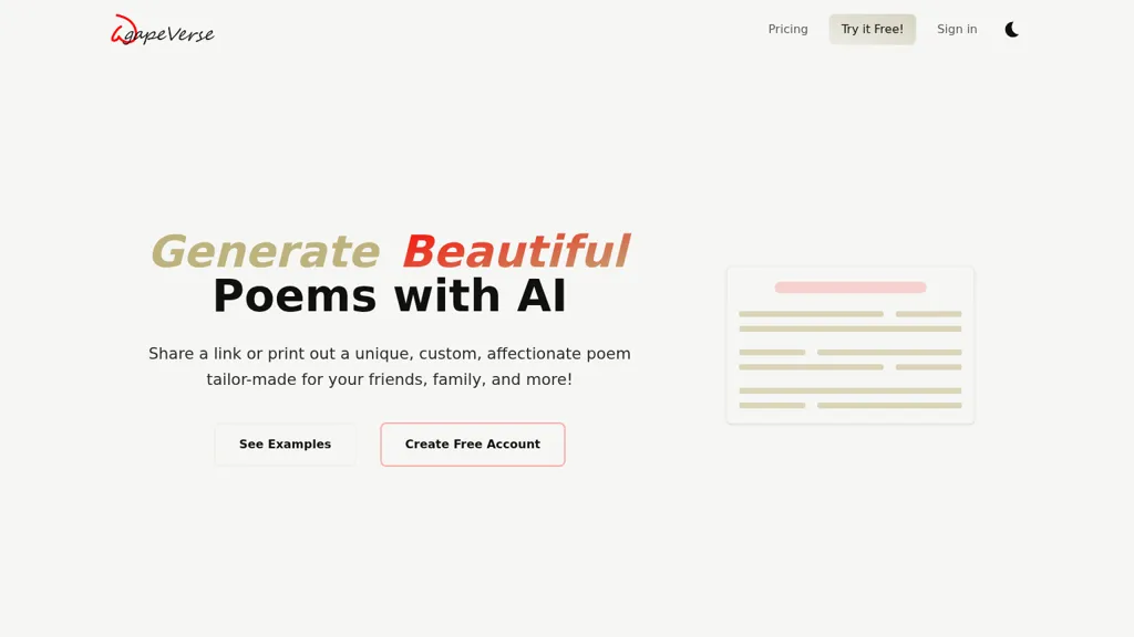 AgapeVerse.app AI tool screenshot