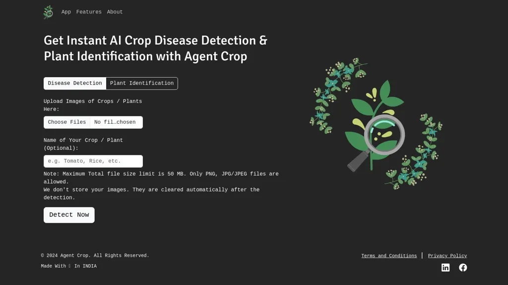 Agent Crop website