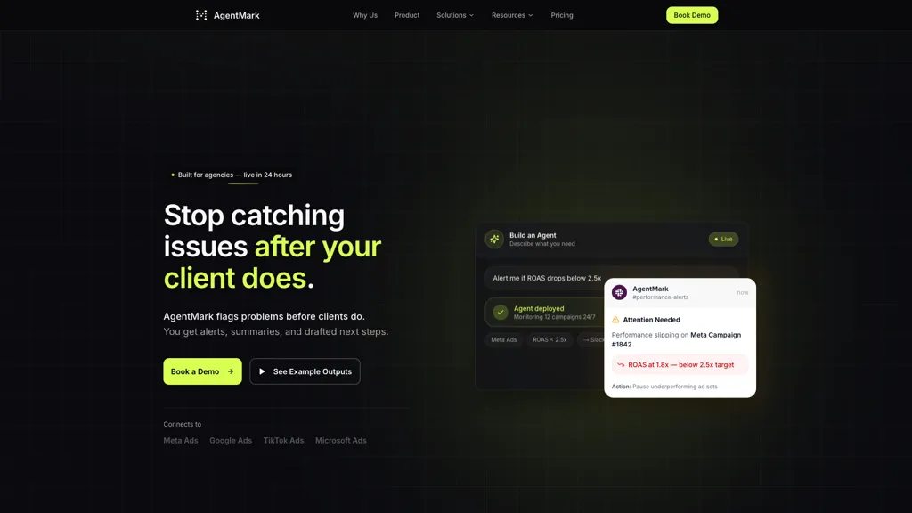 AgentMark AI tool screenshot
