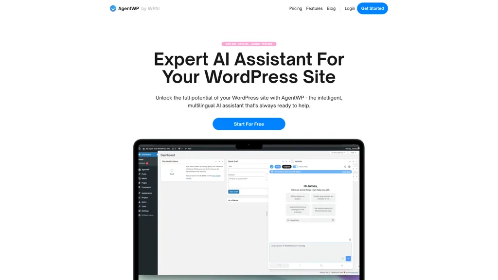AgentWP AI tool screenshot