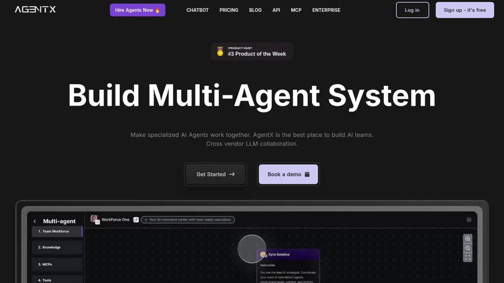 AgentX AI tool screenshot