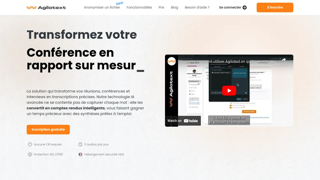 Agilotext website