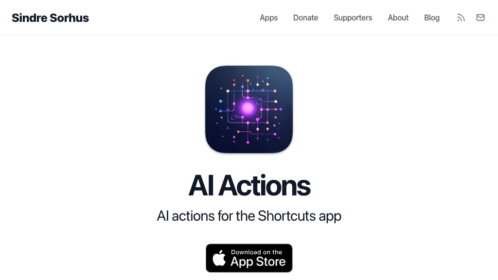 AI Actions website