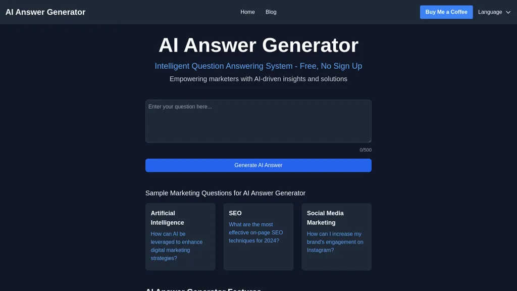 AI Answer Pro website