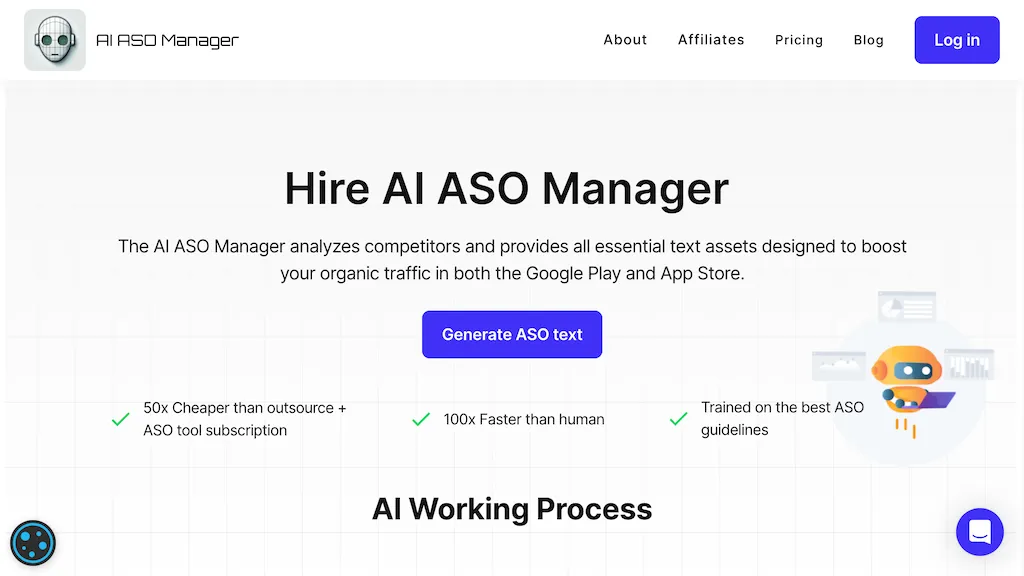 AI ASO Manager website