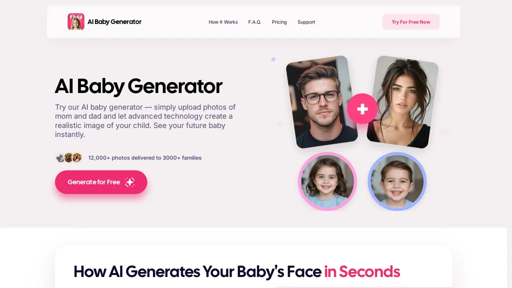 AI Baby Generator AI tool screenshot
