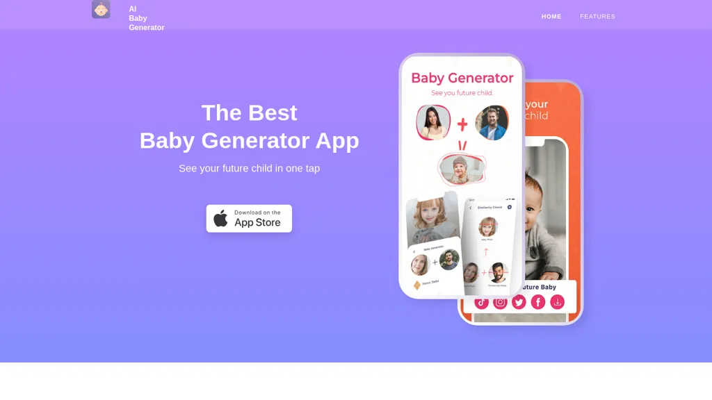 AI Baby Generator website