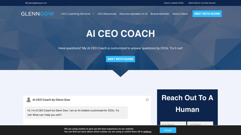 AI CEO Coach website