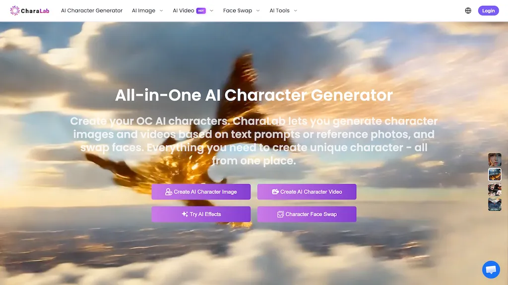 AI Charalab AI tool screenshot