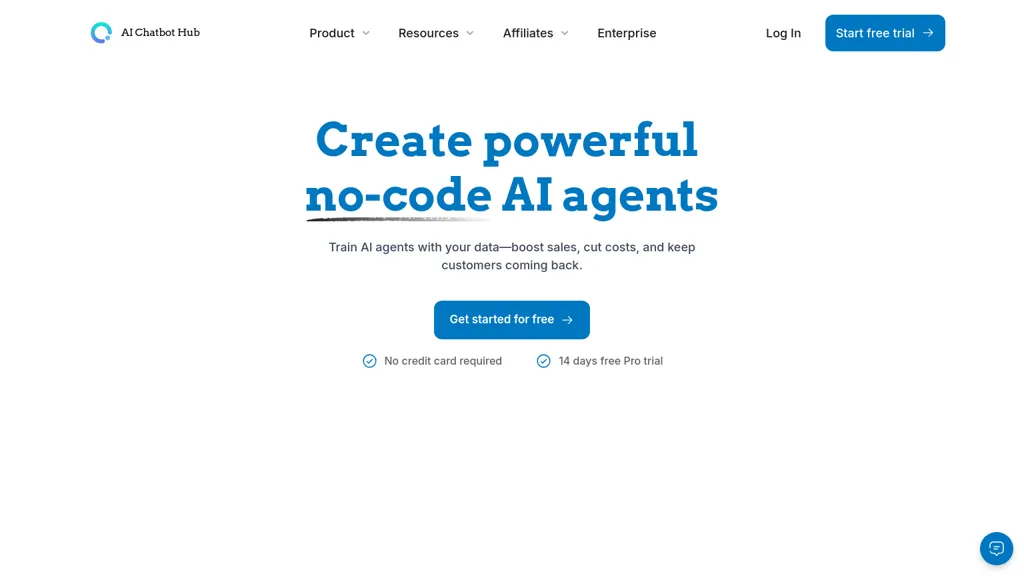 AI Chatbot Hub website