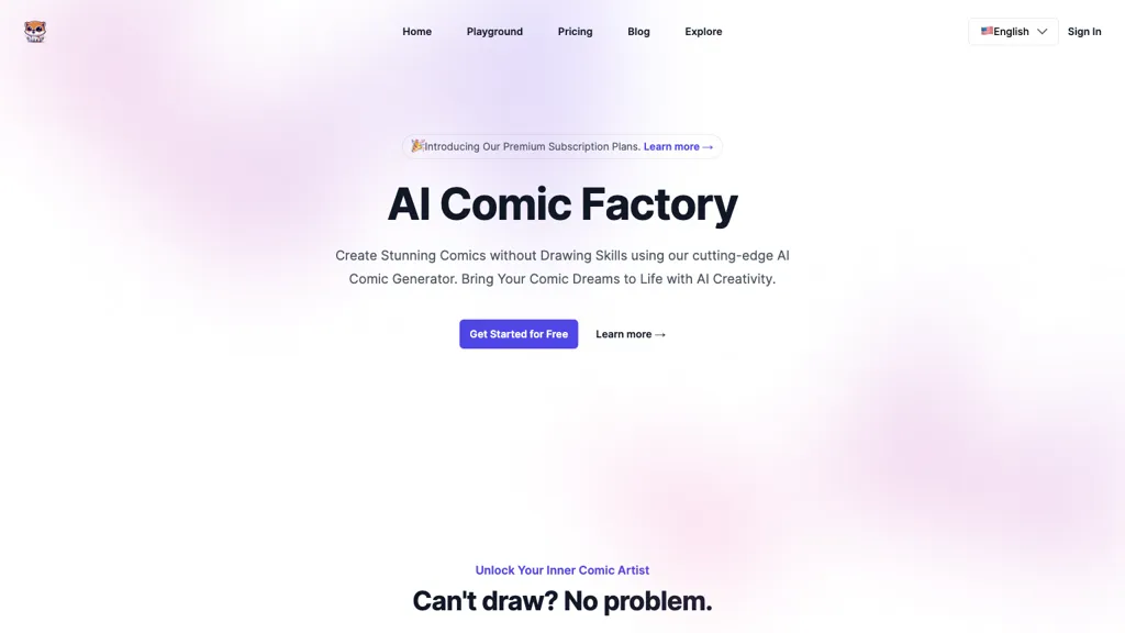 AI Comic Factory website
