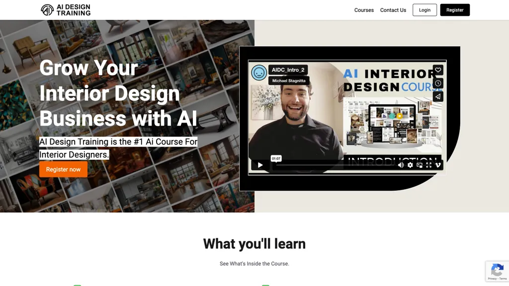 AI Design Training website