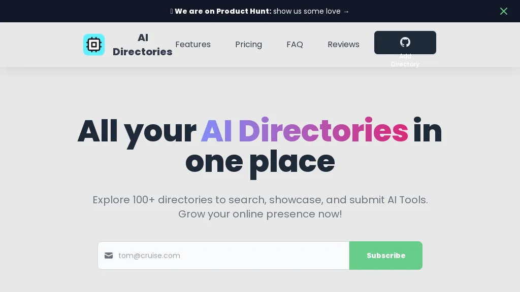 AI Directories website