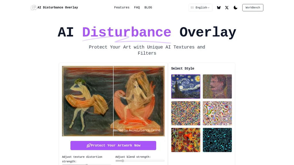 AI Disturbance Overlay website
