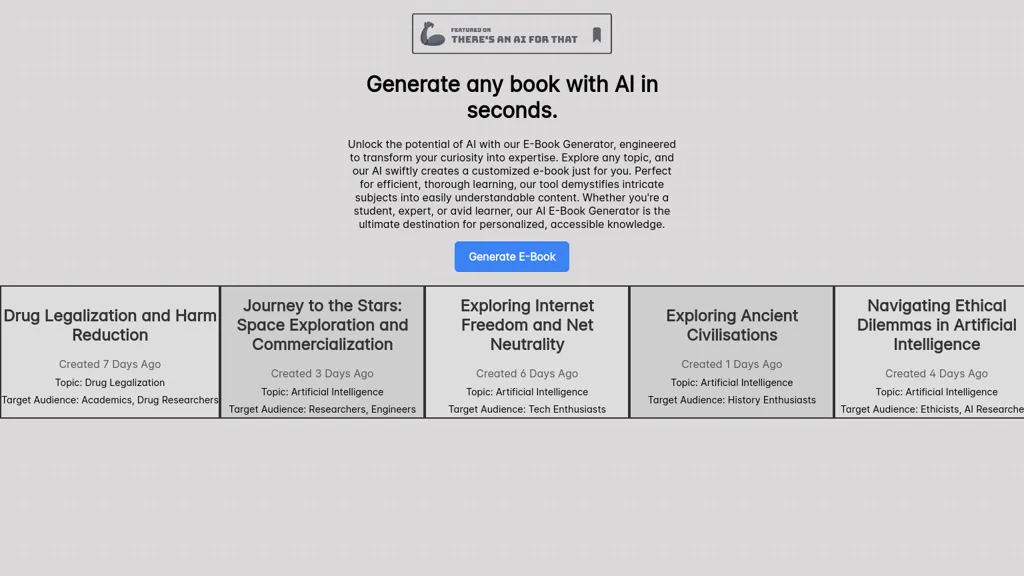 AI E-books website