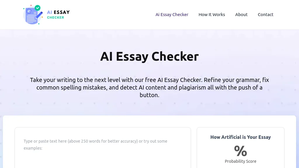AI Essay Checker website