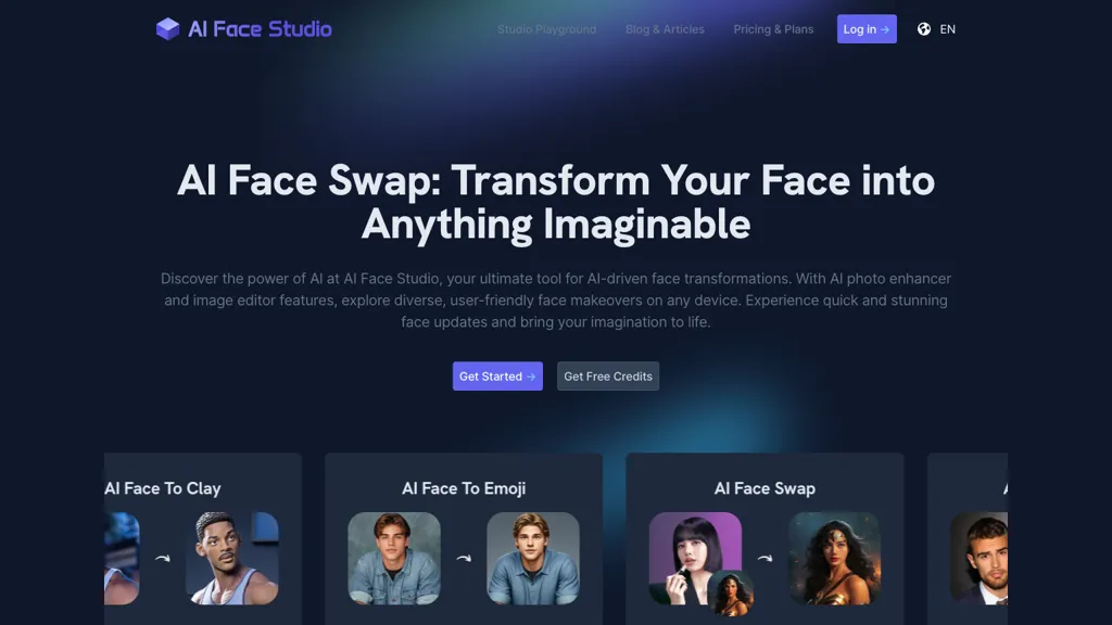AI Face Studio website