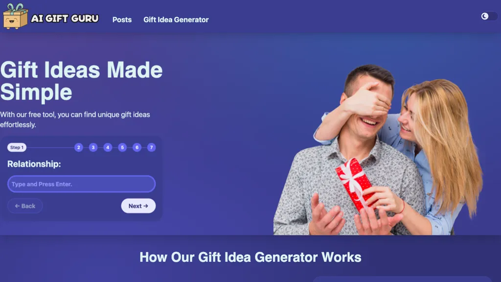 AI Gift Guru website