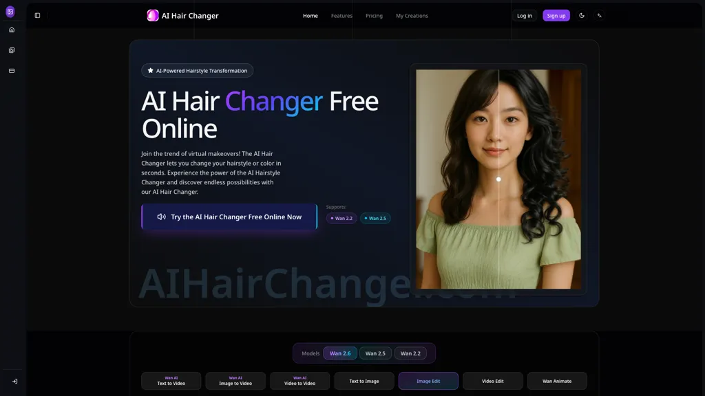 AI HairStyle Changer AI tool screenshot