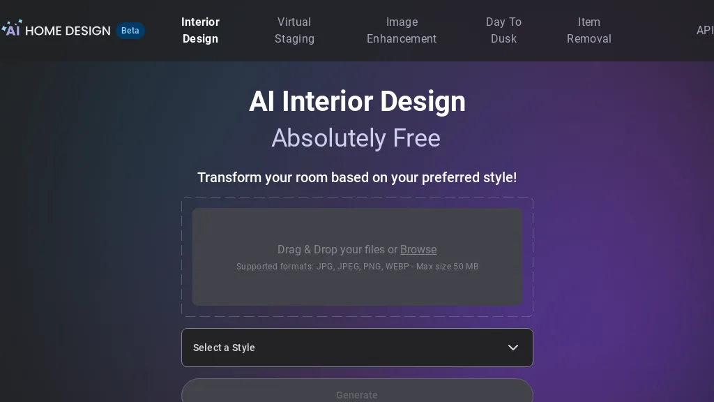 AI HomeDesign website