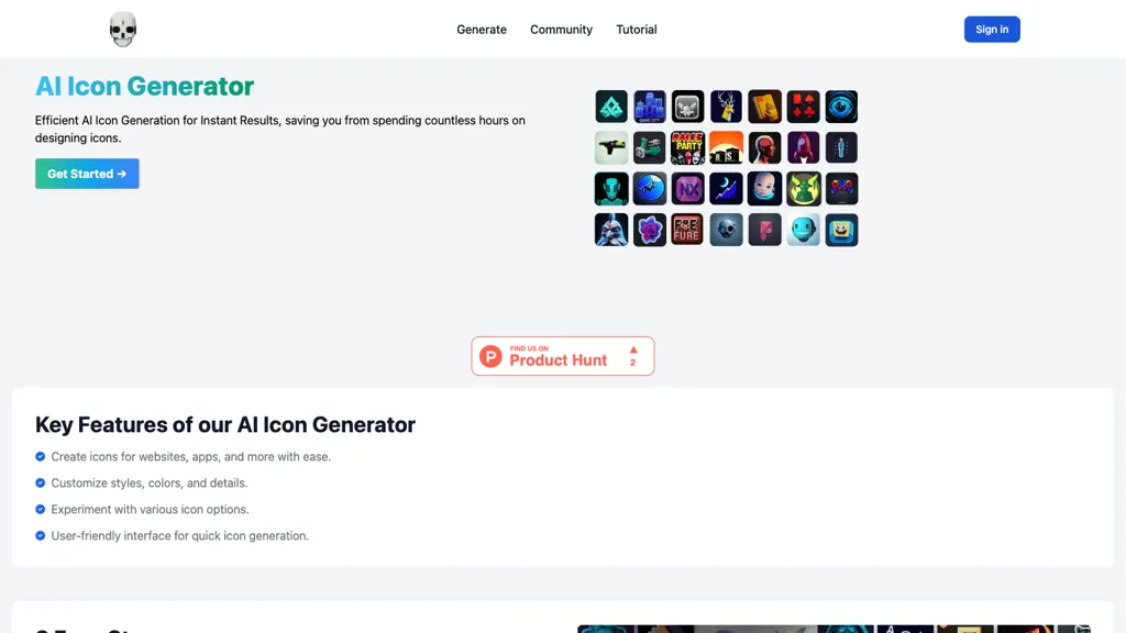 AI Icon Generator website