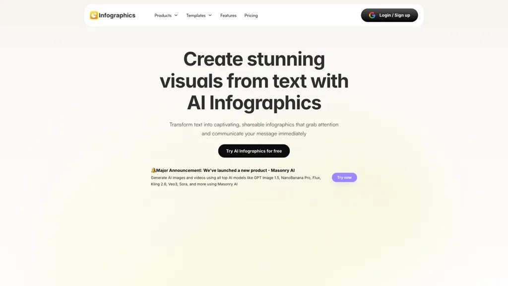 AI Infographics AI tool screenshot