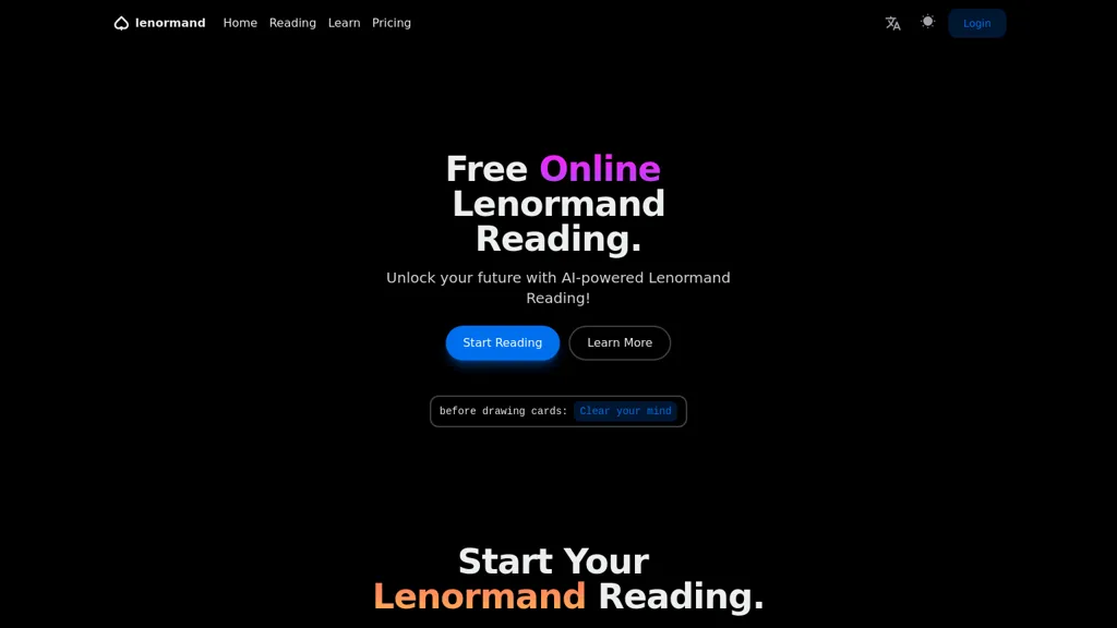 AI Lenormand Online website