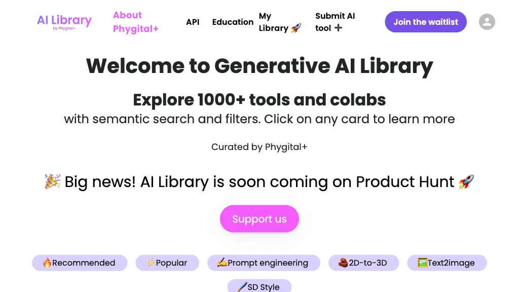 AI Library website
