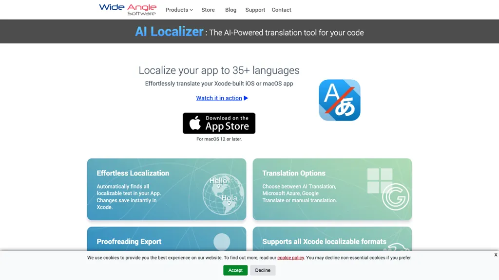 AI Localizer website