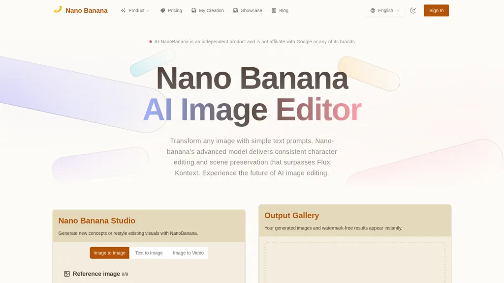 AI-NanoBanana AI tool screenshot