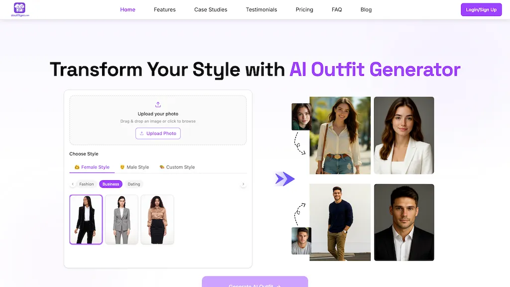 AI Outfit website