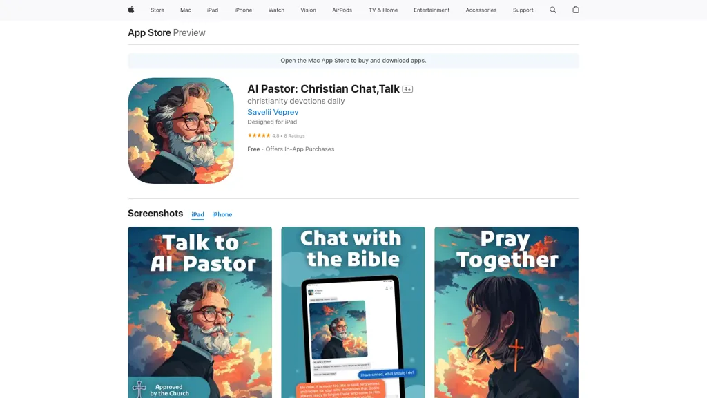 AI Pastor website