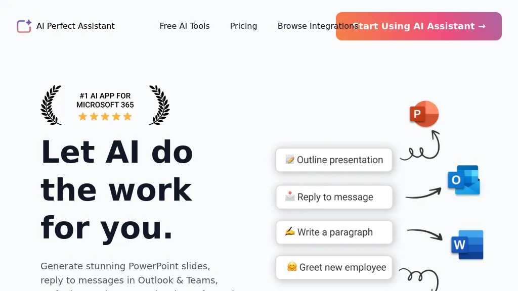 AI Perfect Assistant website
