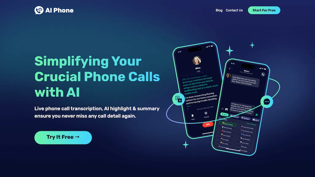 AI Phone website