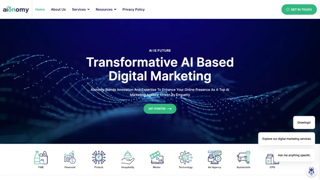 AI-powered Digital Marketing website