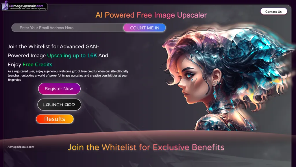 AI Powered Image Upscaler website
