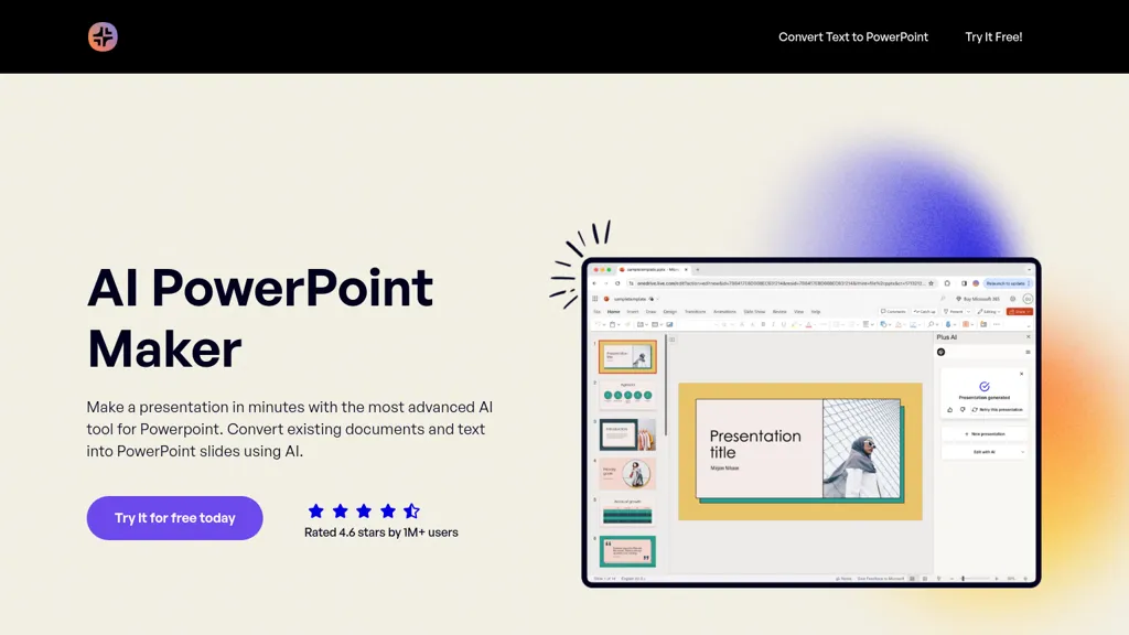 AI PowerPoint Maker website