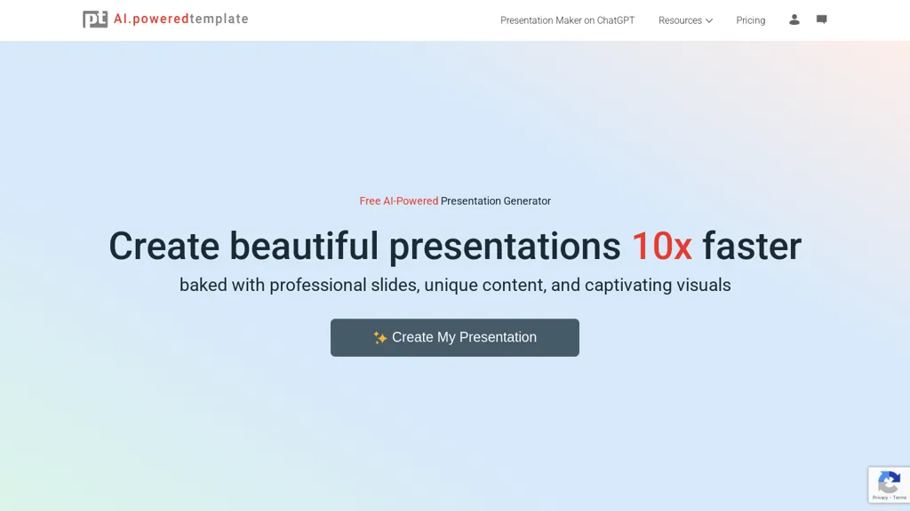 AI Presentation Maker website